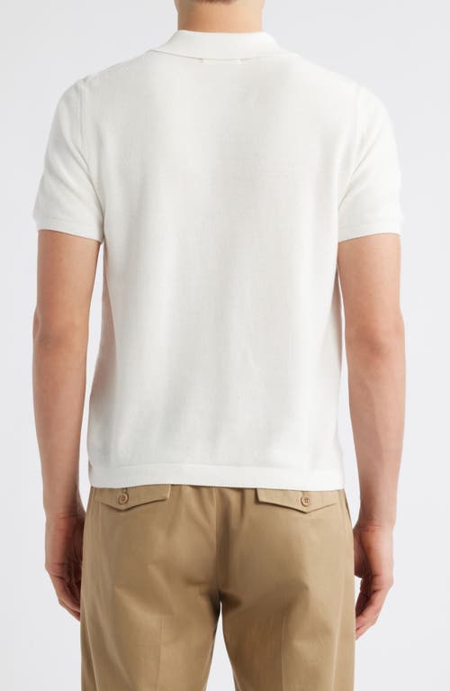 Merz B Schwanen Organic Cotton Piqué Polo In White