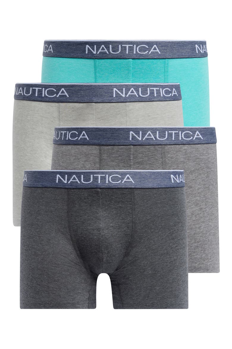 Assorted 4-Pack Heathered Boxer Briefs, Main, color, BLACK/ CHARCOAL/ HEATHER/ ATL