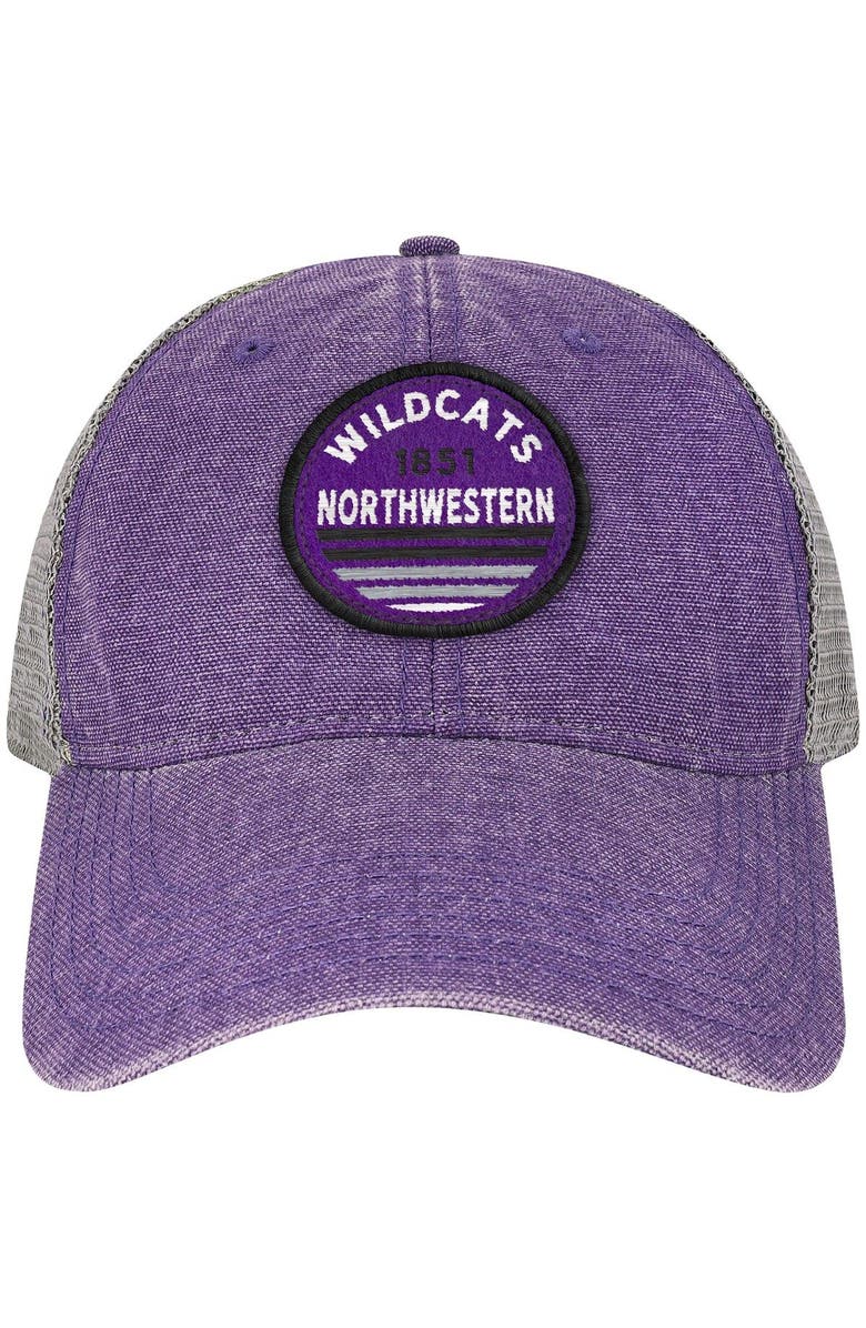LEGACY ATHLETIC Men's Purple Northwestern Wildcats Sunset Dashboard Trucker Snapback Hat, Alternate, color, Purple