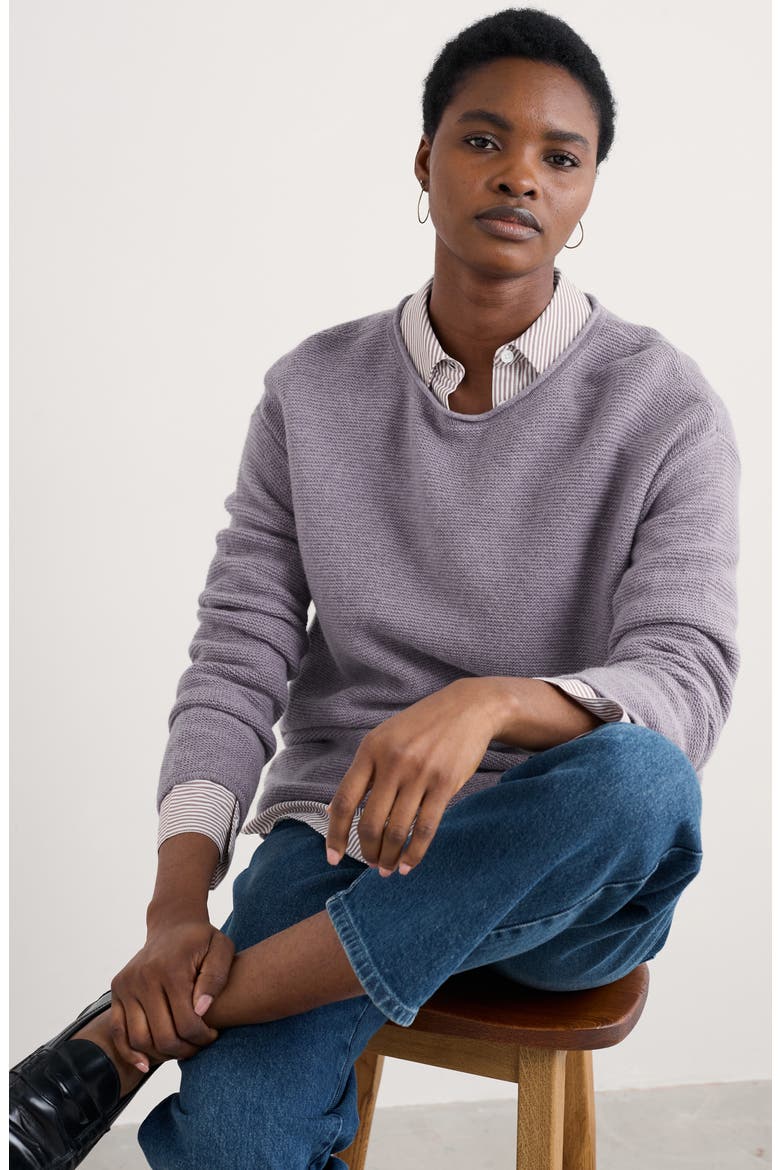 Fruity II Merino Wool Blend Sweater, Alternate, color, KNIT MELANGE CLEMATIS