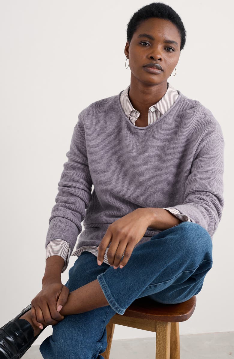 Seasalt Cornwall Fruity II Merino Wool Blend Sweater, Alternate, color, Knit Melange Clematis