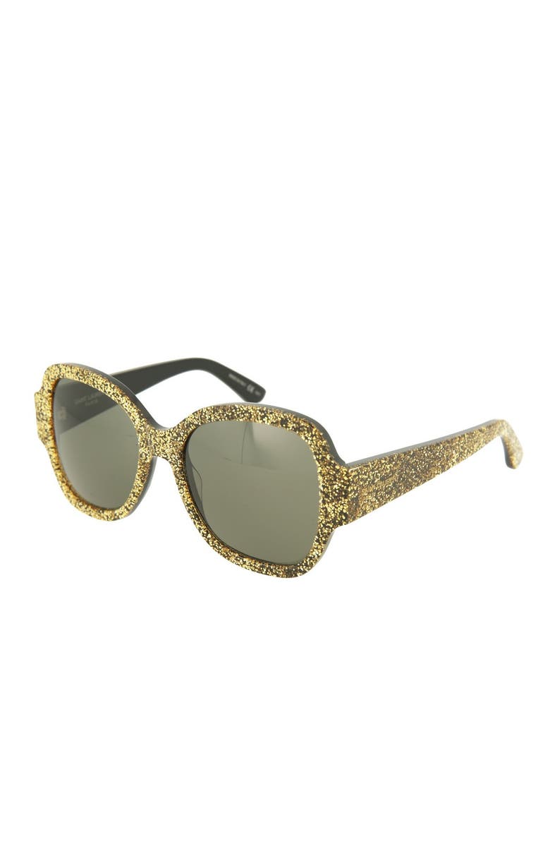 Saint Laurent 53mm Glitter Sunglasses, Alternate, color, 