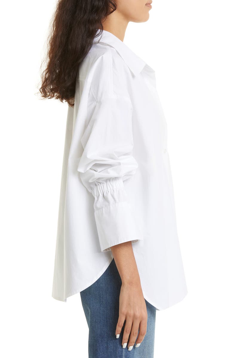 A.L.C. Monica Oversize Bell Sleeve Cotton Button-Up Shirt, Alternate, color, 