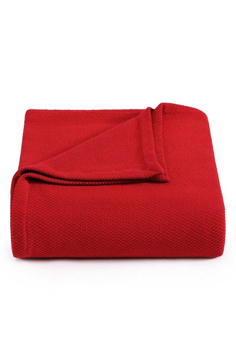 Cotton Piqué Throw Blanket