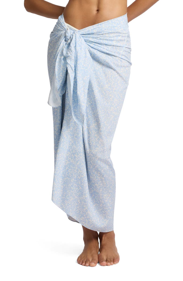 Onia Silk Blend Pareo, Alternate, color, Sky/Egret