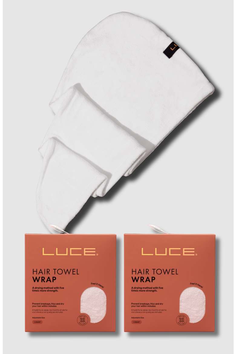 Adjustable Hair Towel Wrap - Eco-Friendly and Ultra-Absorbent, Main, color, WHITE