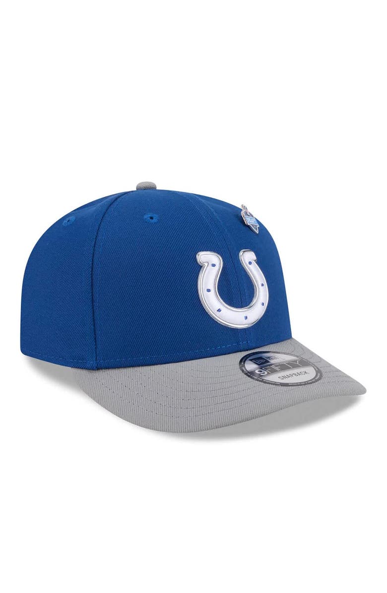 New Era Men's New Era  Royal/Gray Indianapolis Colts 2026 NFL Draft On Stage Pre-Curved 9FIFTY Snapback Hat, Alternate, color, Royal