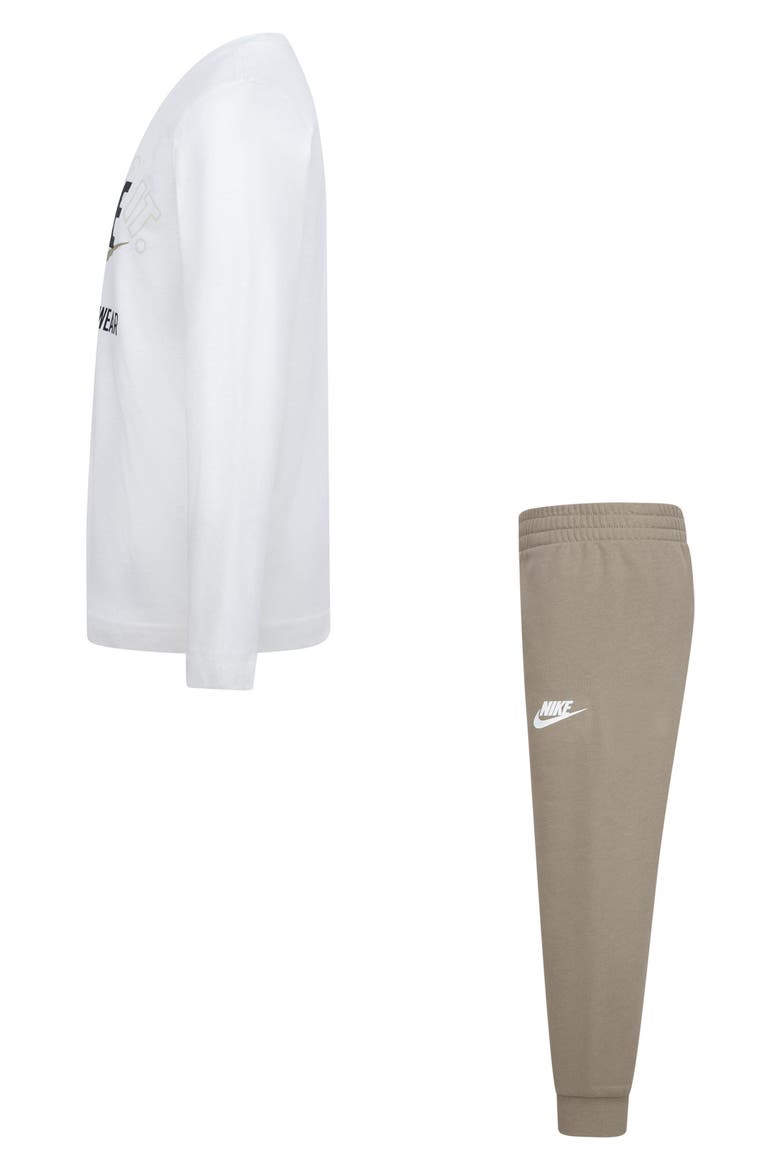 Kids' Retro Just Do It Long Sleeve T-Shirt & Joggers Set, Alternate, color, X1TKHAKI