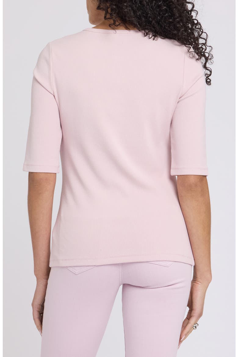Rib Henley, Alternate, color, ROCK FLOWER