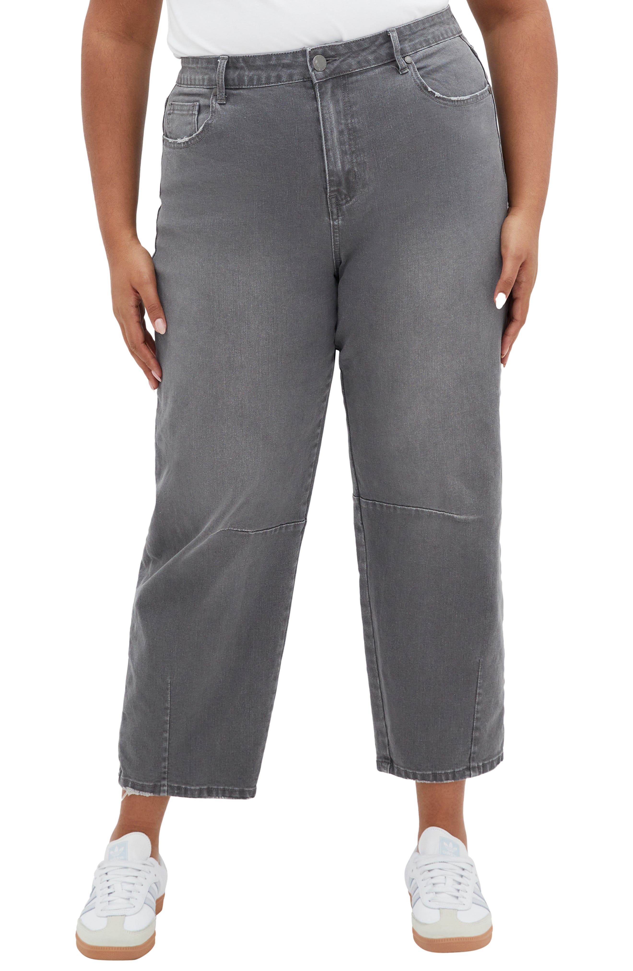 Lana High Waist Crop Straight Leg Jeans