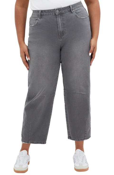 Lana High Waist Crop Straight Leg Jeans