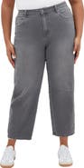City Chic Lana High Waist Crop Straight Leg Jeans