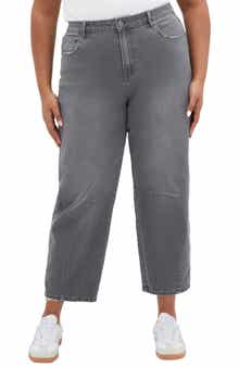 Lana High Waist Crop Straight Leg Jeans