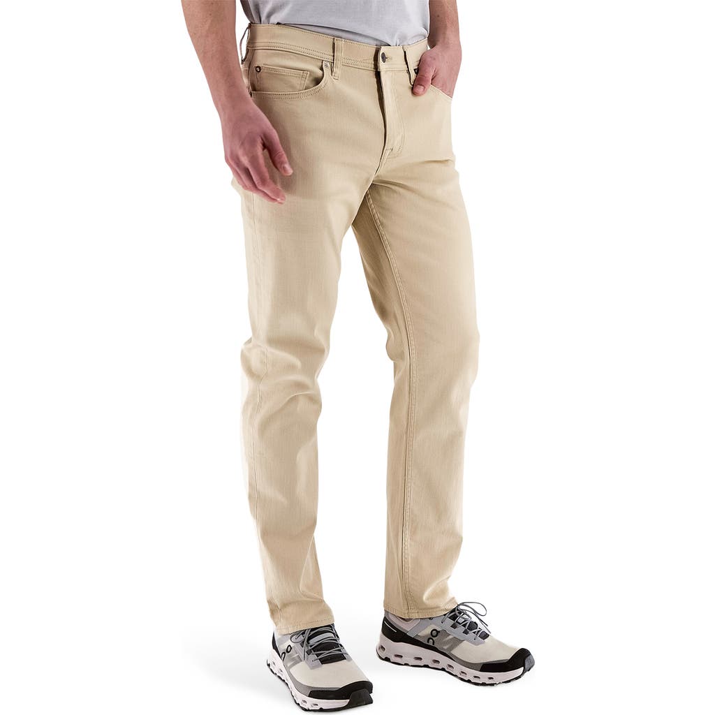 Devil-dog Dungarees Slim Straight Leg Jeans In Dk Beige/khaki