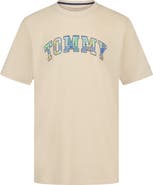 Tommy Hilfiger Kids' Plaid Arched Logo Graphic T-Shirt