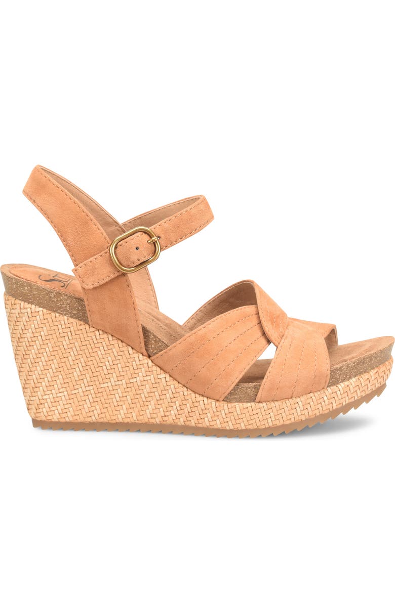 Söfft Clarissa Wedge Sandal, Alternate, color, Tan
