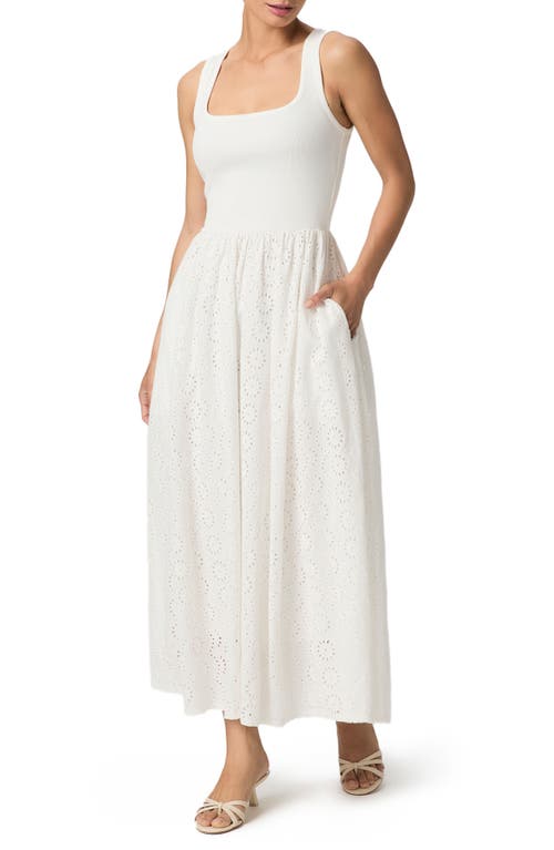 PAIGE PAIGE MOREL EYELET SLEEVELESS MAXI SUNDRESS 