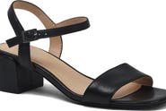 Lands' End Essential Leather Block Heel Sandals