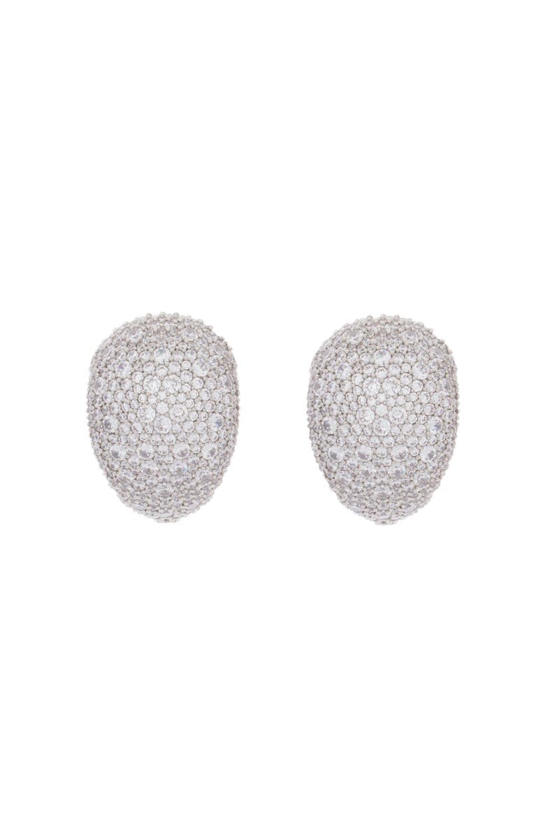 Lanvin Haute Séquence Rhinestone Earrings, Main, color, Silver/Crystal