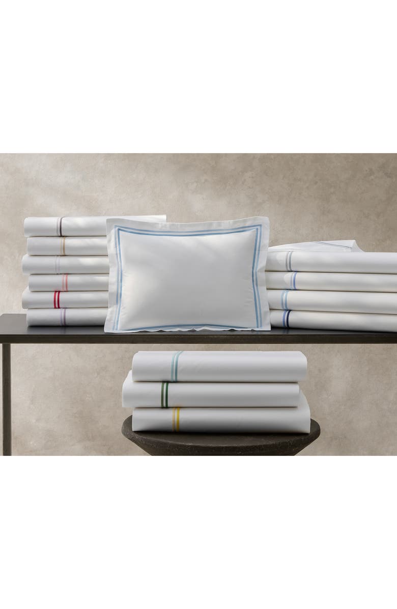 Matouk Essex Flat Sheet, Alternate, color, Charcoal