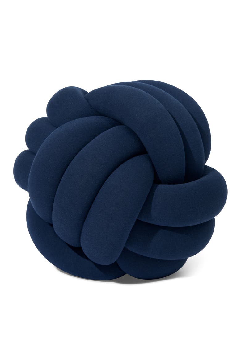 Hugget Knot Organic Cotton Accent Pillow, Main, color, MIDNIGHT BLUE