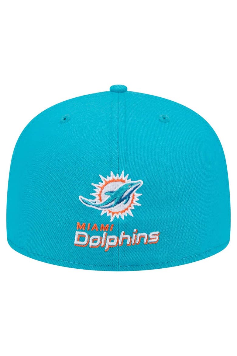 Men's New Era Aqua Miami Dolphins Ransom 59FIFTY Fitted Hat, Alternate, color, Aqua