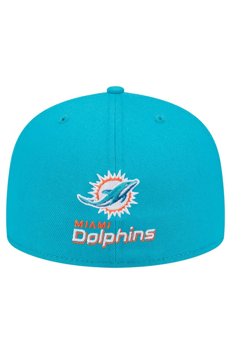 New Era Men's New Era Aqua Miami Dolphins Ransom 59FIFTY Fitted Hat, Alternate, color, Aqua