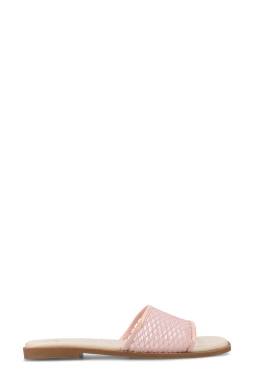 Journee Collection Breckley Flat Slide Sandal In Pink