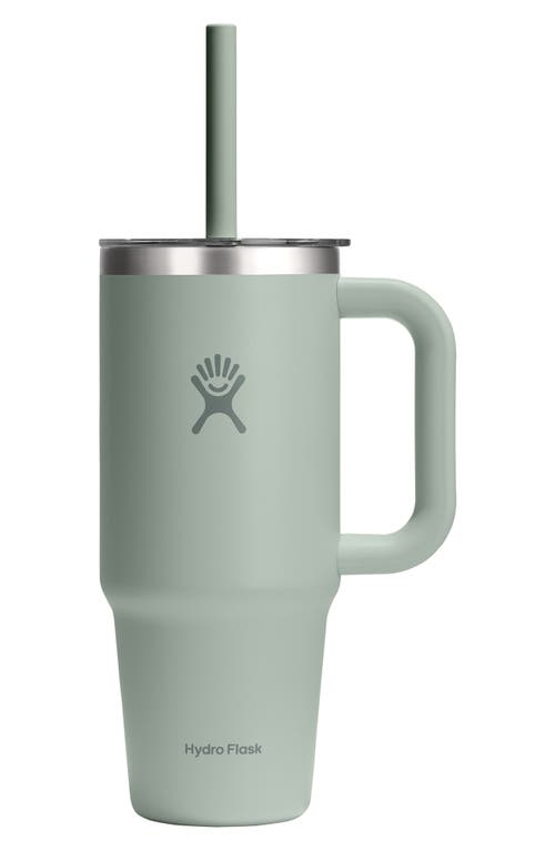 Hydro Flask 24-ounce Clear Lid Travel Tumbler In Green