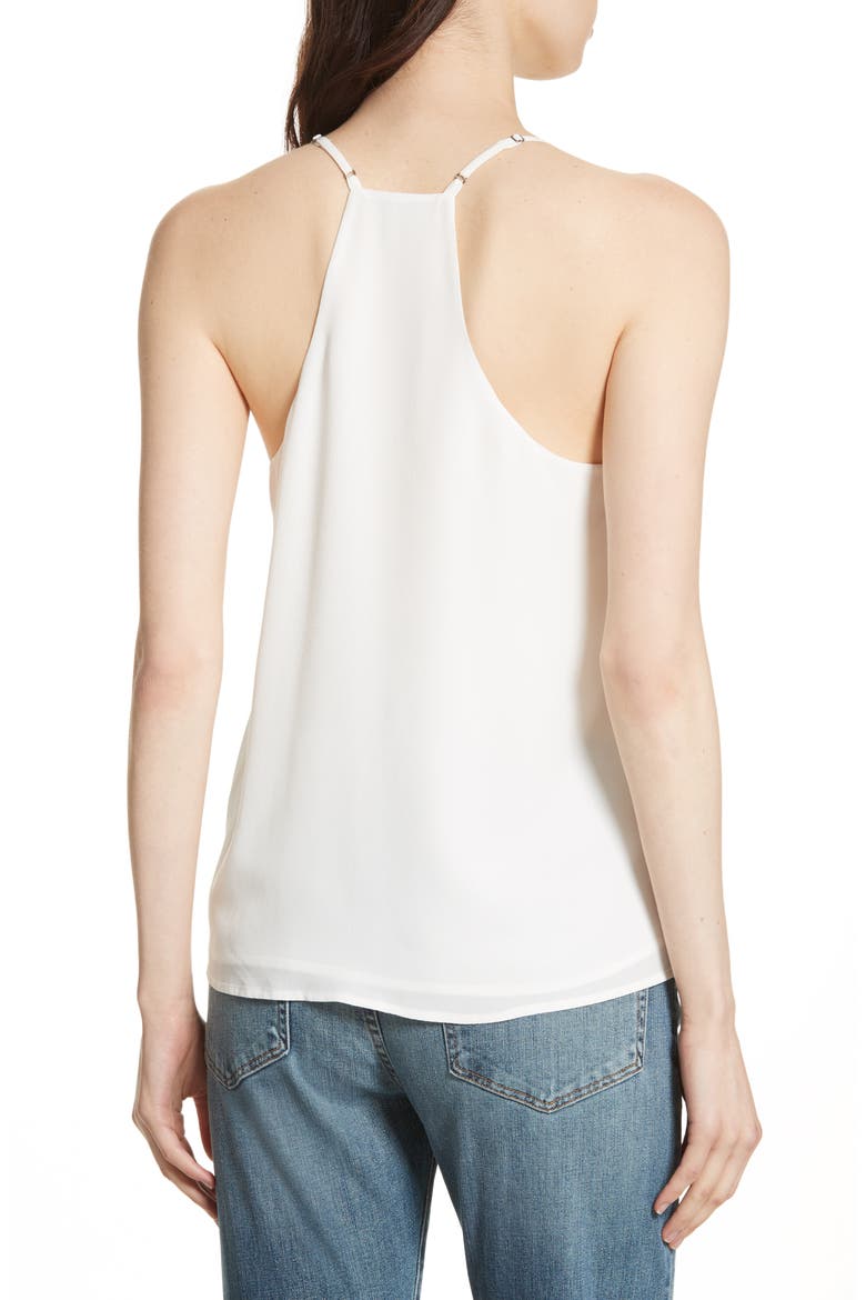 Asier Silk Camisole, Alternate, color, PORCELAIN