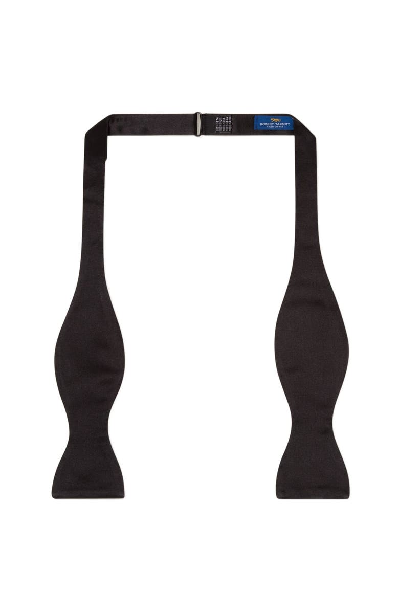 Robert Talbott Bond Satin Self-Tie Bow Tie, Main, color, Black