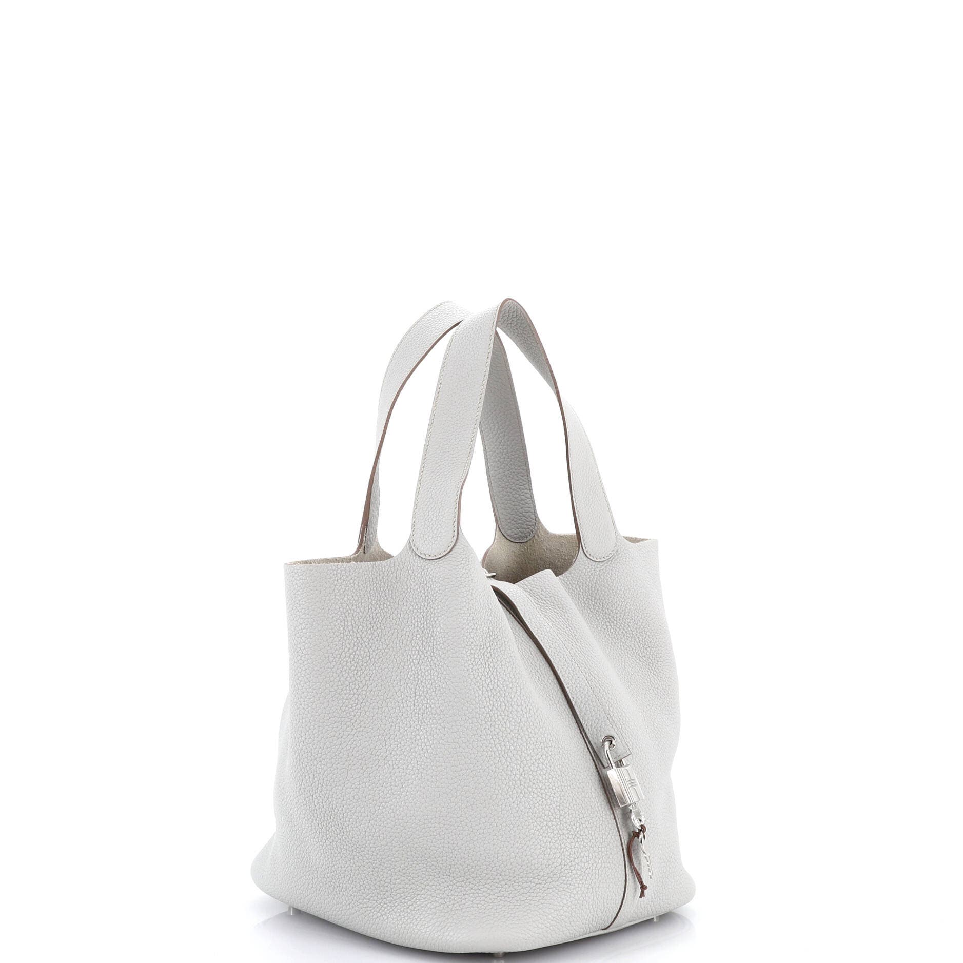 Pre-Owned Hermes Picotin Lock Bag Clemence GM, Alternate, color, Gris Perle