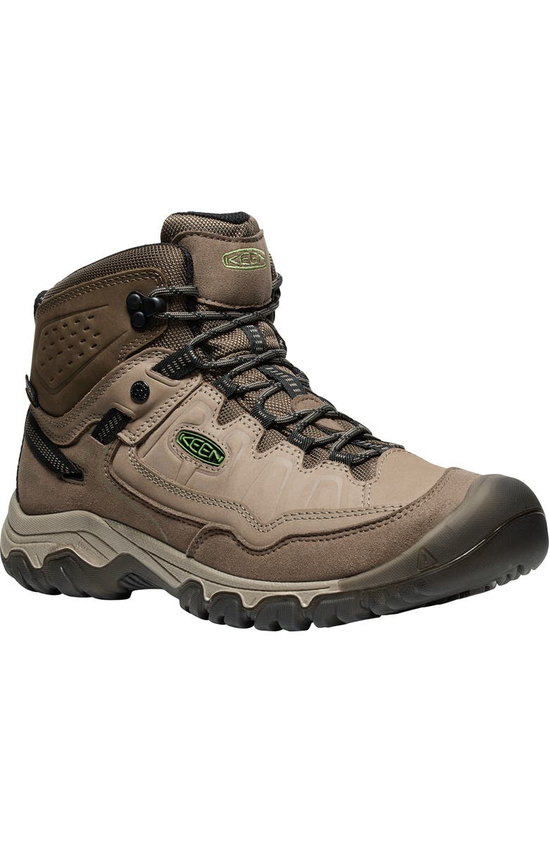KEEN Targhee IV Waterproof Mid Hiking Shoe, Main, color, Brindle/ Canteen