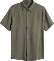 Robert Barakett Manny Short Sleeve Knit Button-Up Shirt
