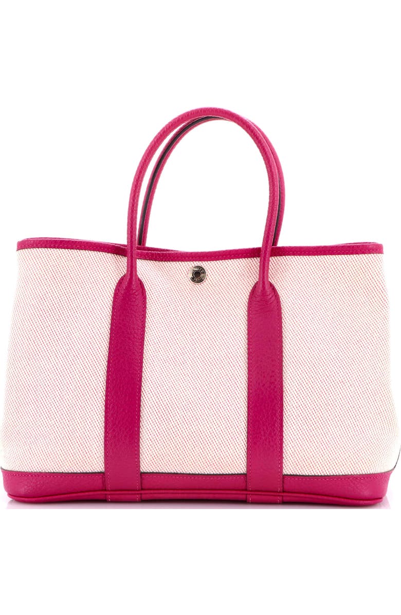 Pre-Owned Hermes Garden Party Tote Toile and Leather 30, Main, color, Rose Pourpre