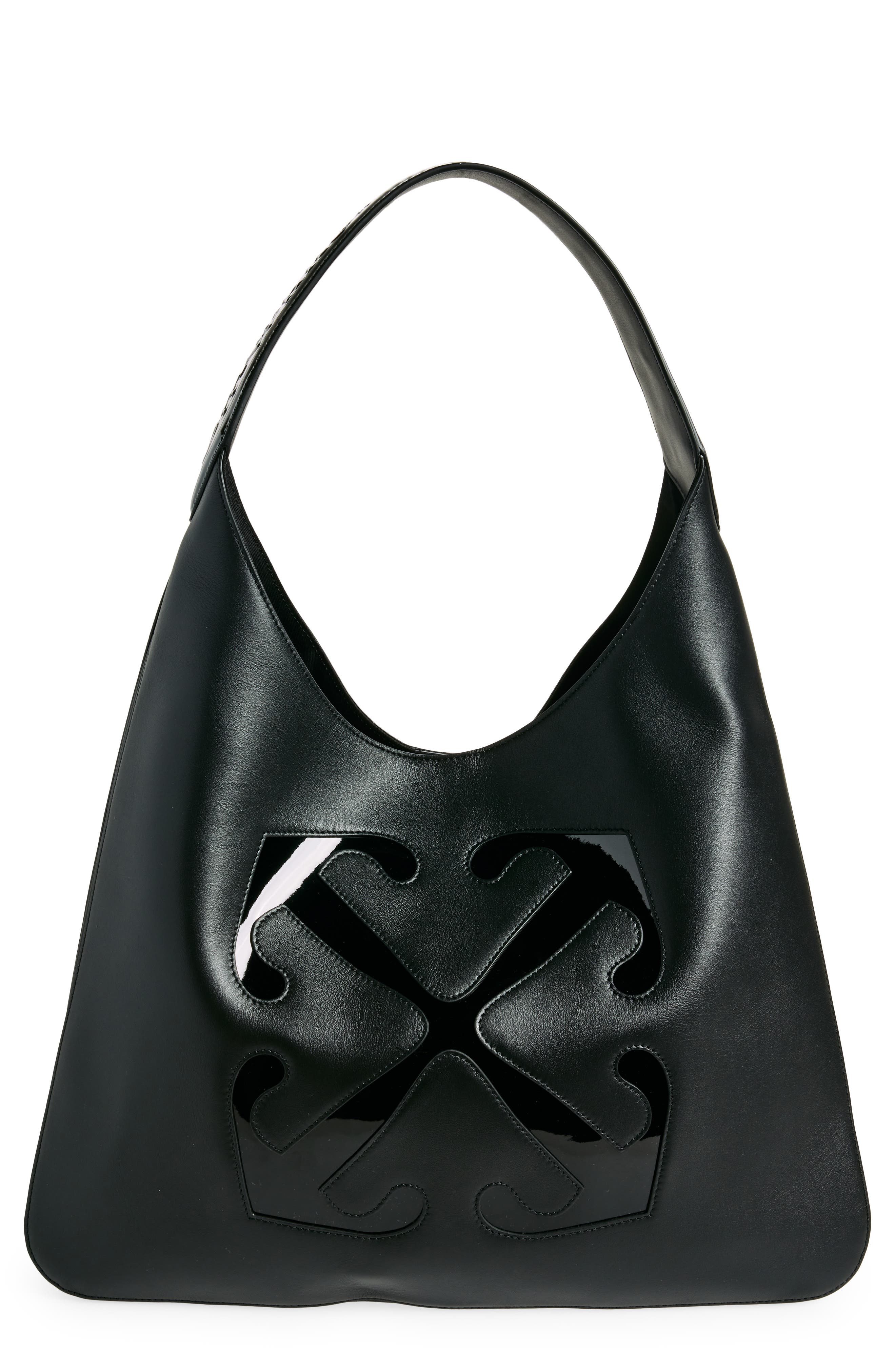 Off-White Metropolitan Leather Hobo Bag, Main, color, 