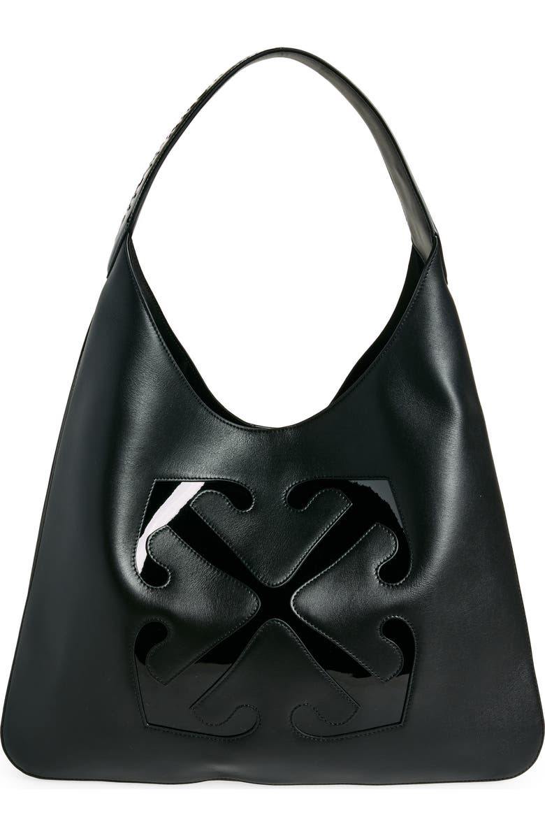 Off-White Metropolitan Leather Hobo Bag, Main, color,