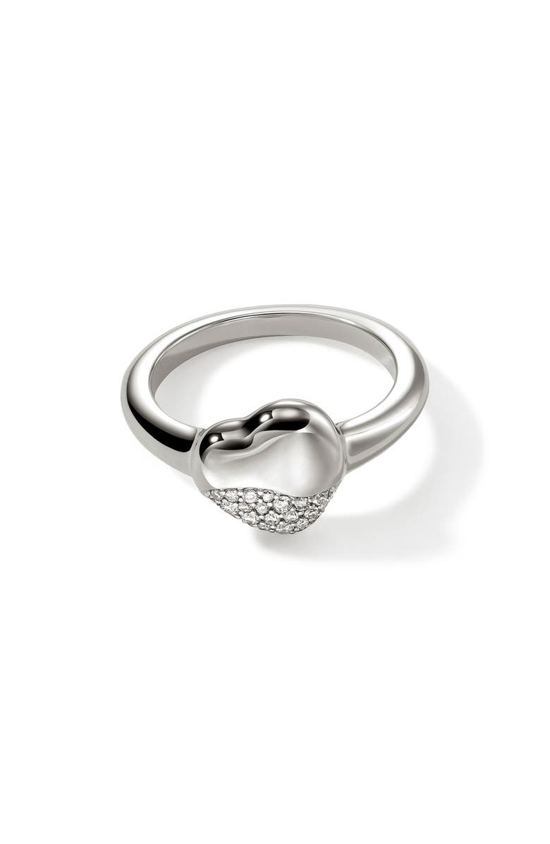 John Hardy Pebble Heart Diamond Ring, Alternate, color,