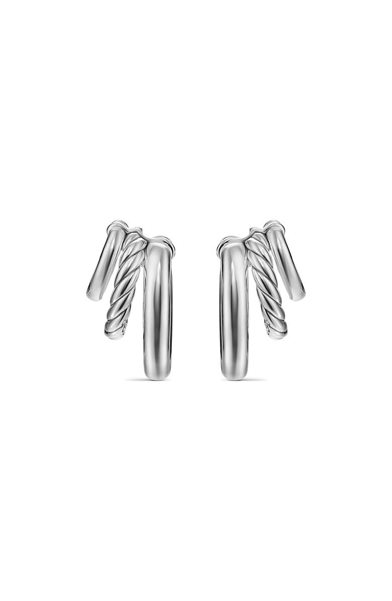 David Yurman Mercer<sup>®</sup> Three Row Hoop Earrings in Sterling Silver, 21mm, Main, color, Silver