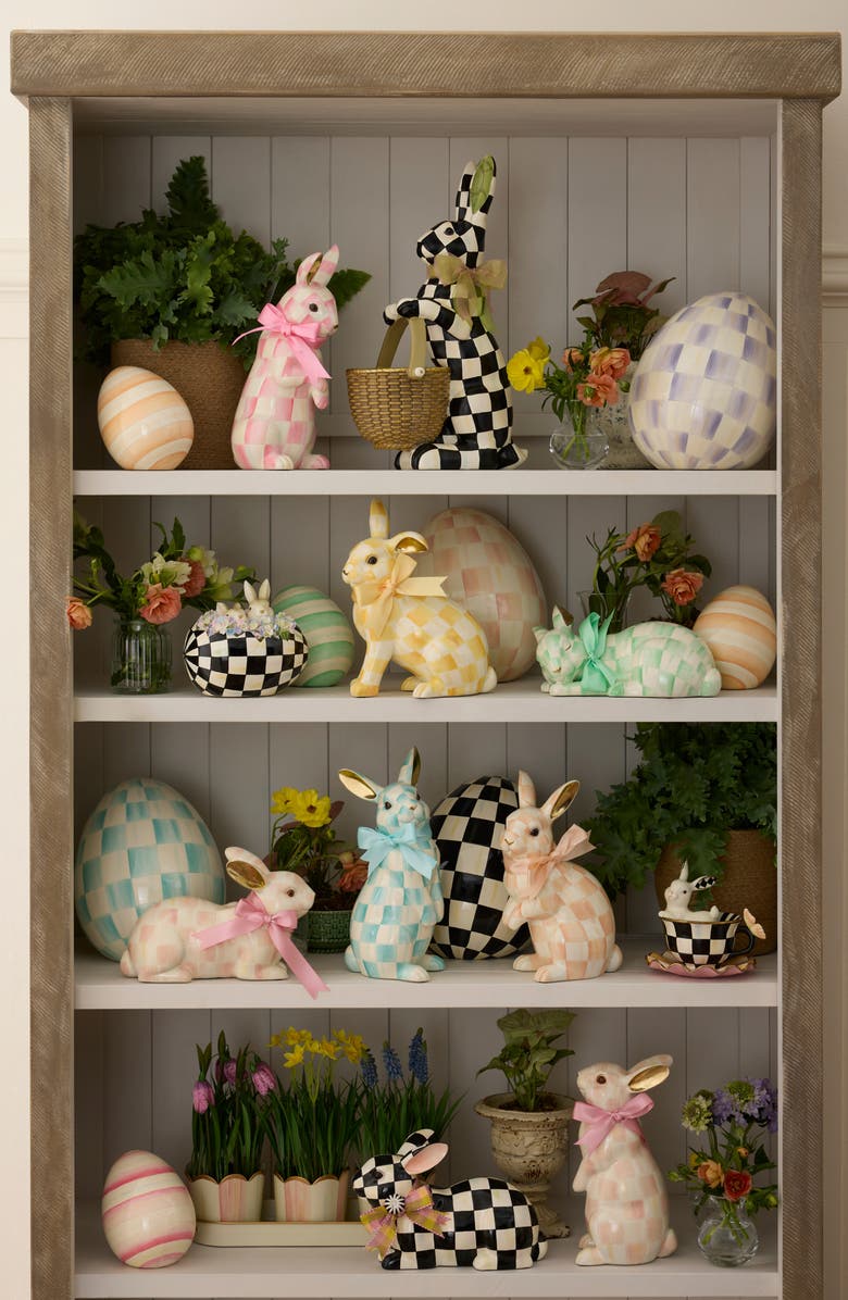 MACKENZIE CHILDS Courtly Check Resting Bunny, Alternate, color, 