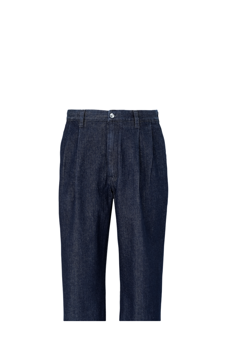 Denim Pleated Pants, Alternate, color, Black