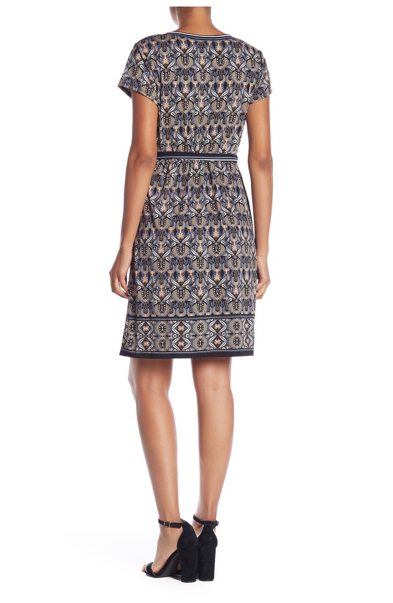 MAX STUDIO Patterned Faux Wrap Dress, Alternate, color, 
