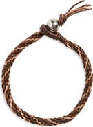 Caputo & Co. Men's Hand-Knotted Stripe Macramé Bracelet