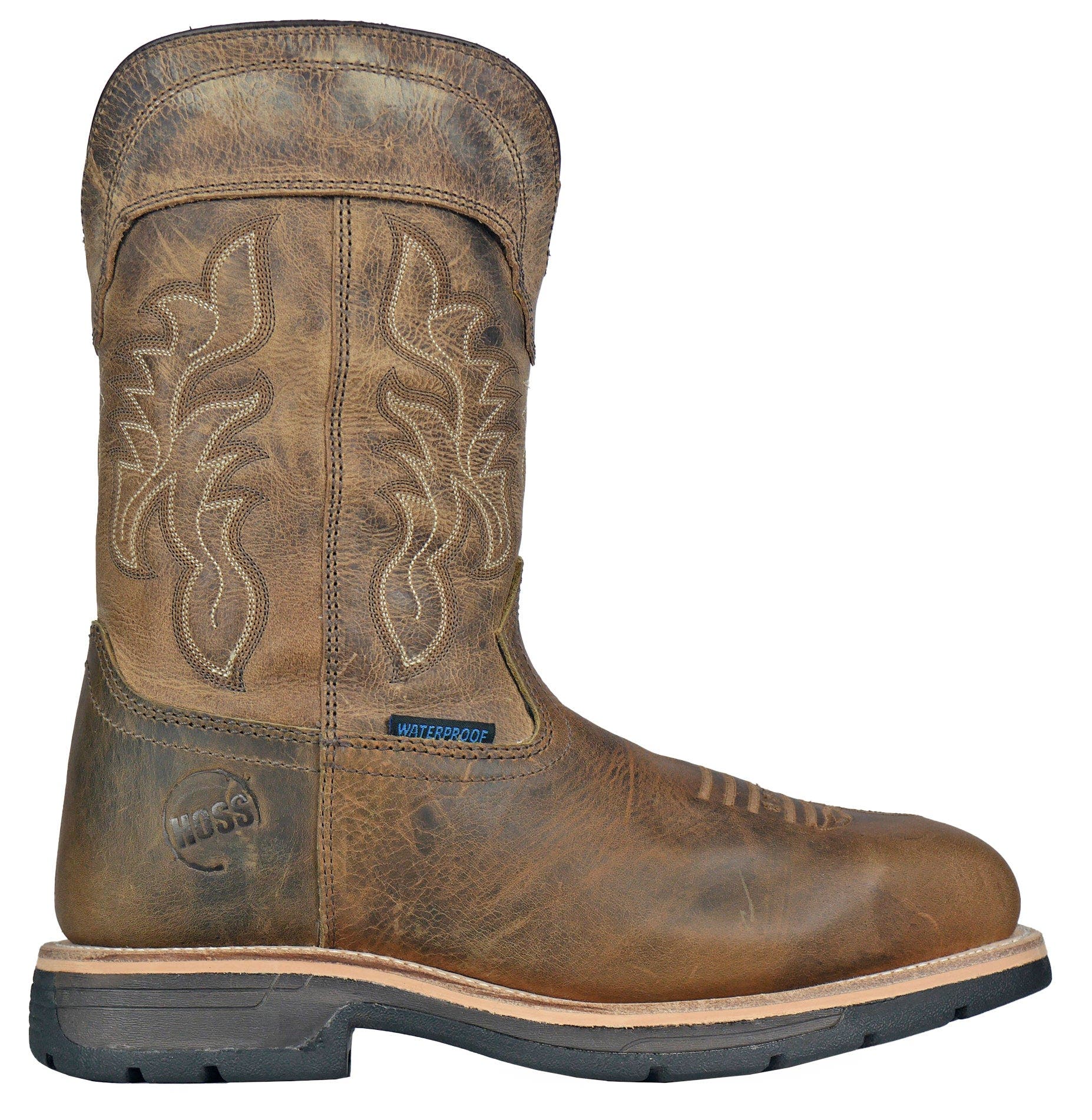 Hoss Boot Company HOSS Brisbee Distressed Composite Toe Work Boot, Alternate, color, Brown
