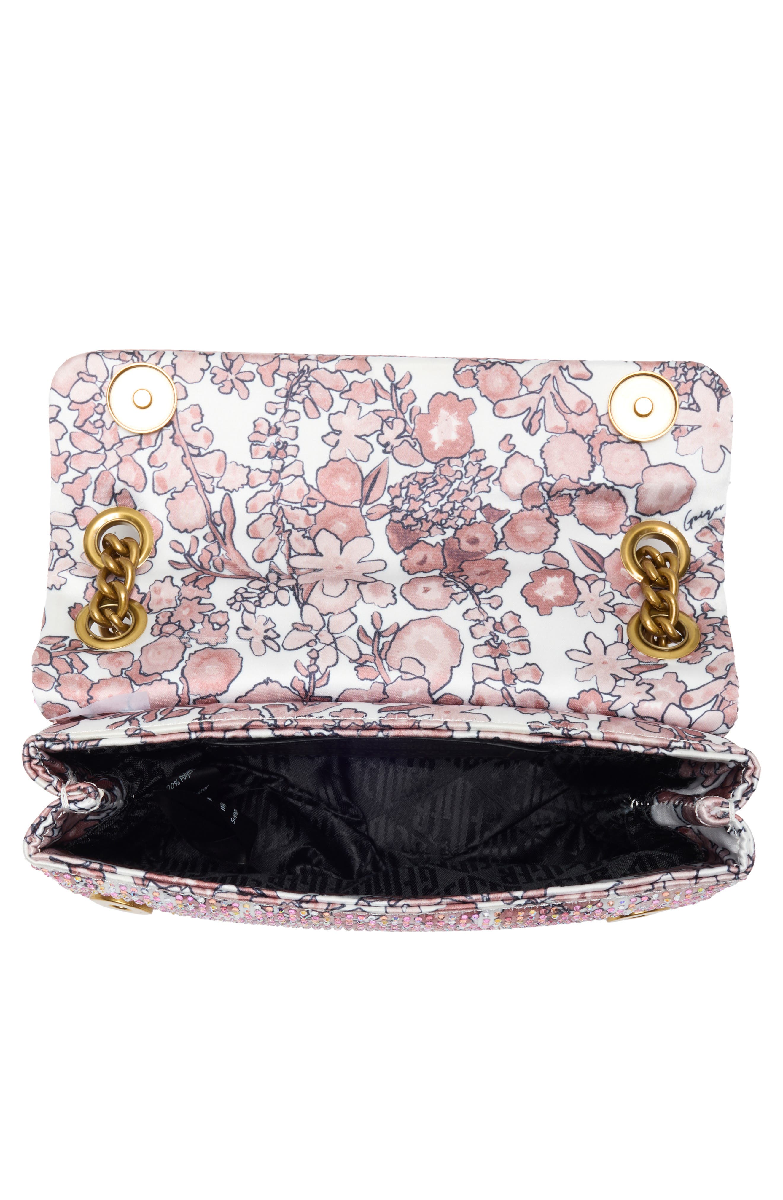 Mini Fabric Kensington Crystal Crossbody Bag, Alternate, color, OPEN PINK
