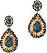 Deepa Gurnani Sisina Crystal Teardrop Earrings