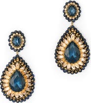 Deepa Gurnani Sisina Crystal Teardrop Earrings
