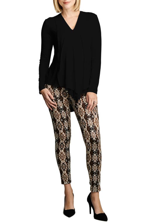 Maternal America Draped Nursing Top in Black  product