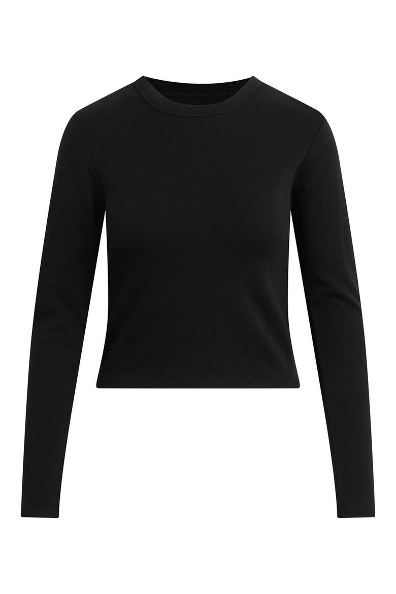 Long Sleeved Baby T-shirt, Alternate, color, BLACK