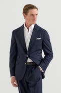 Brunello Cucinelli Virgin wool flannel deconstructed Cavallo blazer